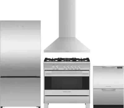 4 Piece Package Includes Refrigerator, Range, Hood And Dishwasher